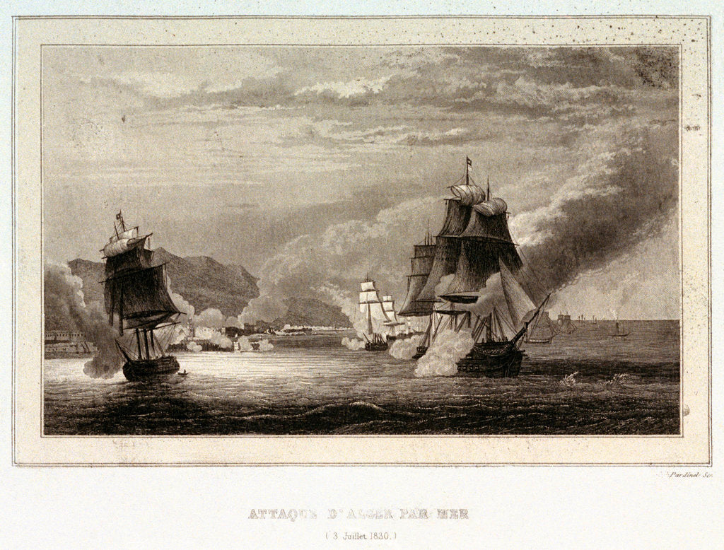 Detail of Attaque d' Alger par mer (3 Juillet 1830) by Pardinel