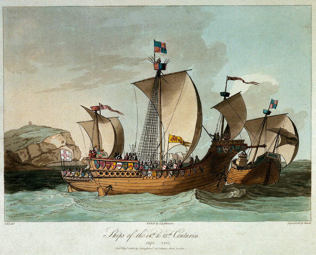 Detail of Ships of the 14th & 15th centuries by C.H.S.