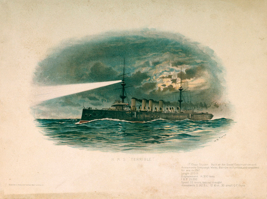 Detail of HMS 'Terrible' (Br, 1897) by W.S. Tomkin