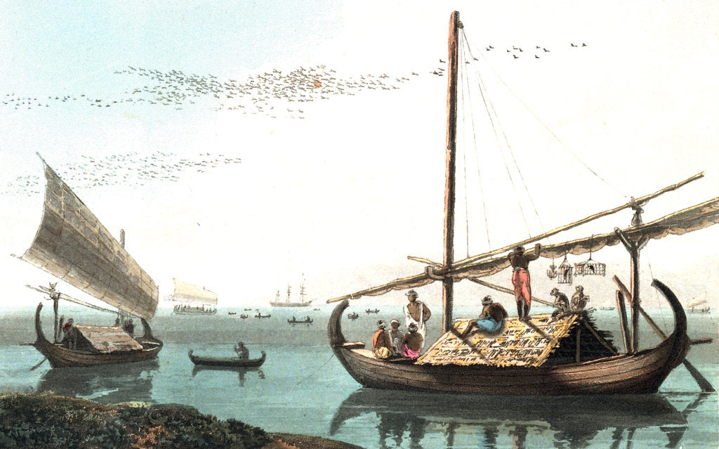 Detail of Malaye Proas by Thomas Daniell