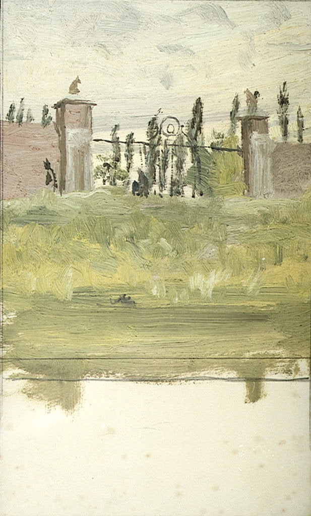 Detail of The Gates to a Garden or Cemetery by William Lionel Wyllie