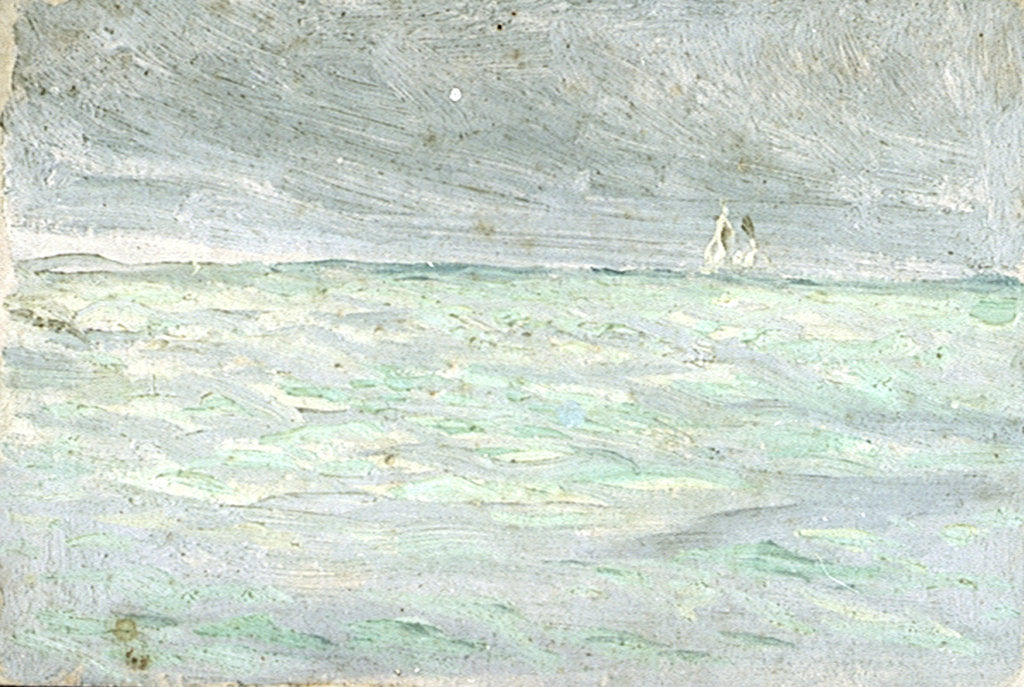 Detail of Study of Sea and Sky with a Distant Sailing Ship by William Lionel Wyllie