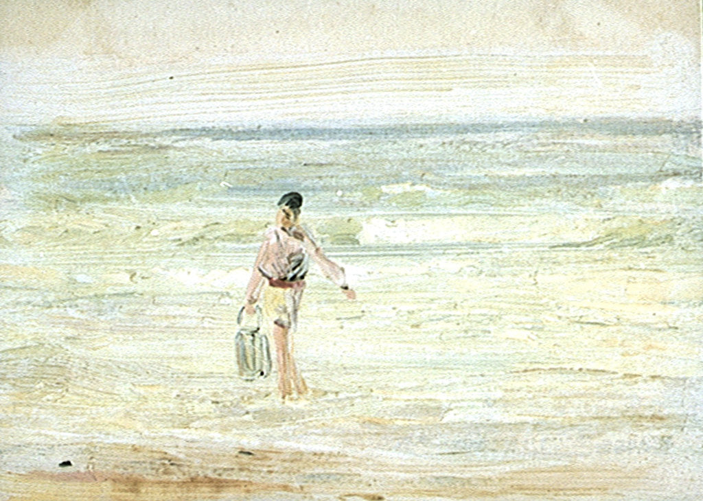 Detail of Study of a figure at the water by William Lionel Wyllie