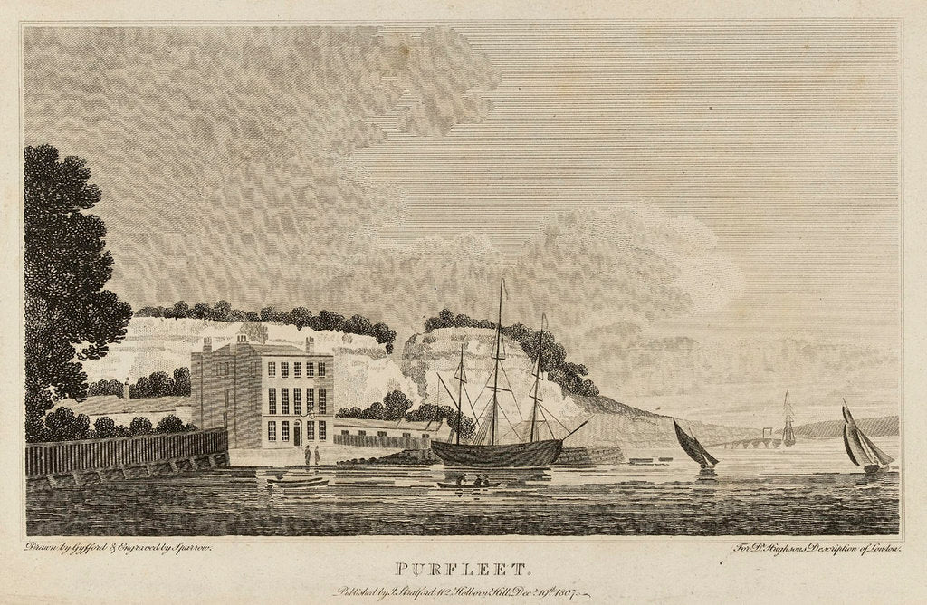 Detail of Purfleet. For Dr Hughson's Description of London by Sparrow