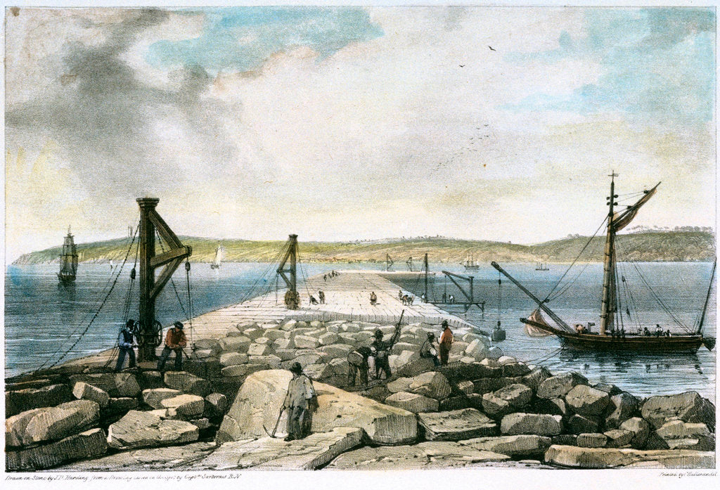 Detail of Breakwater towards the west by G.R. Sartorius