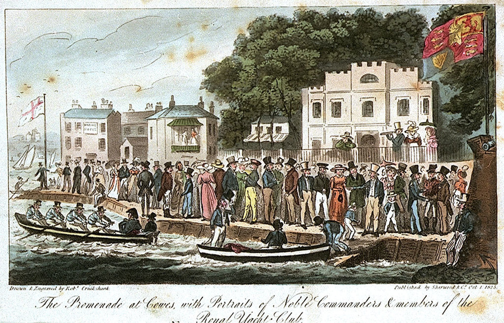 Detail of The promenade at Cowes by Robert Cruikshank