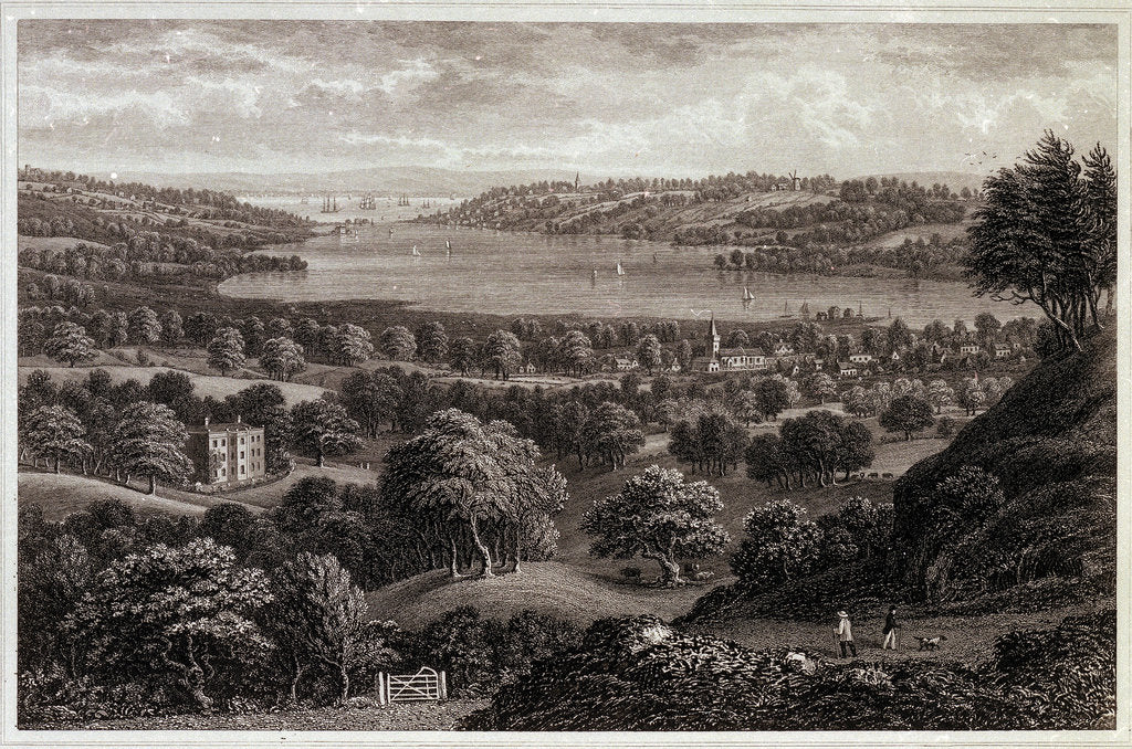Detail of View from Nunwell Down by George Brannon