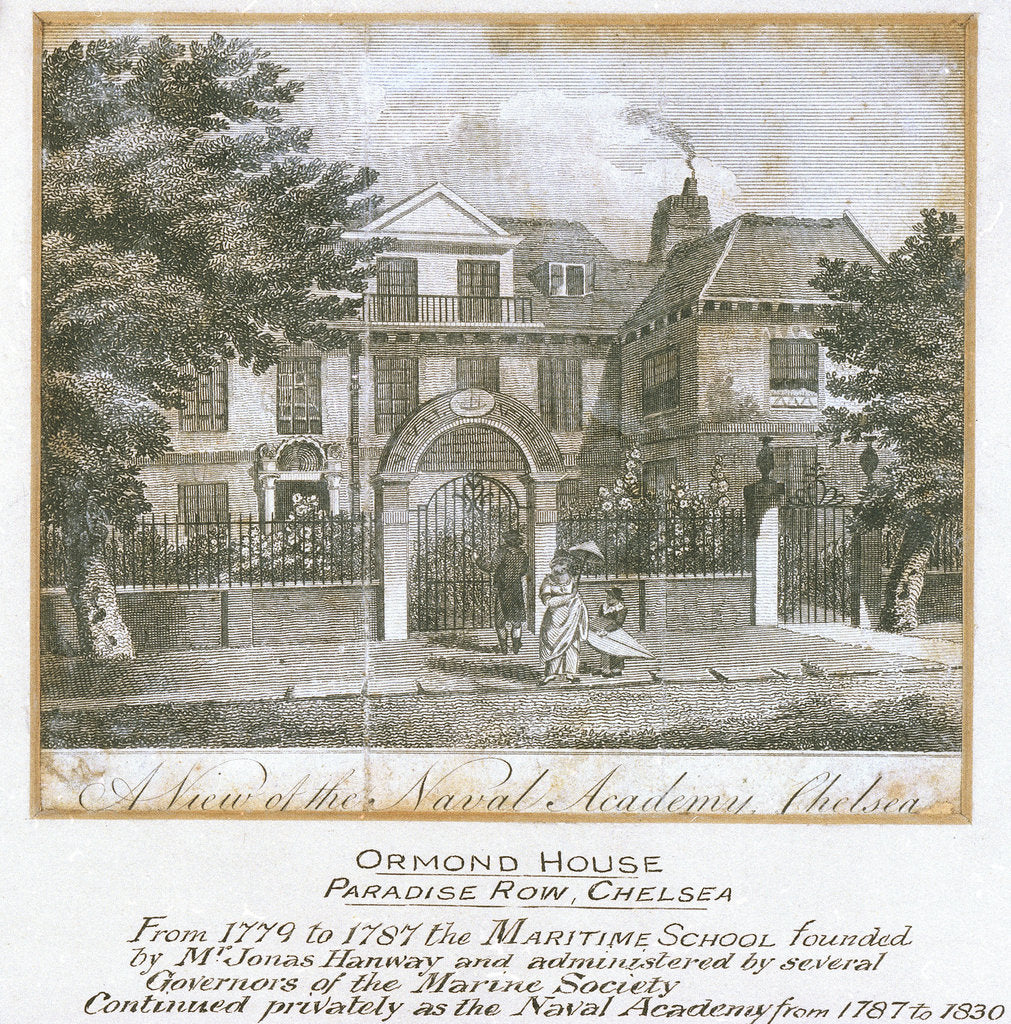 Detail of A view of the Naval Academy, Chelsea by unknown