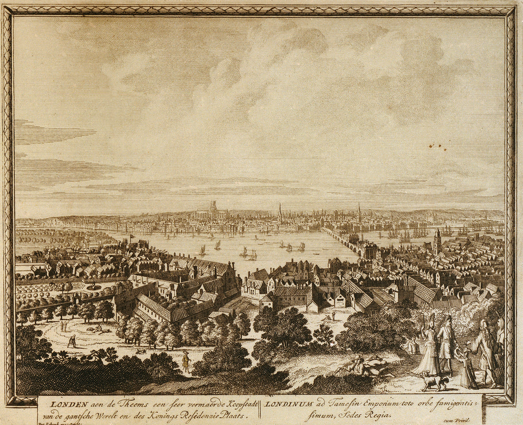 Detail of View of London by Peter Schenk