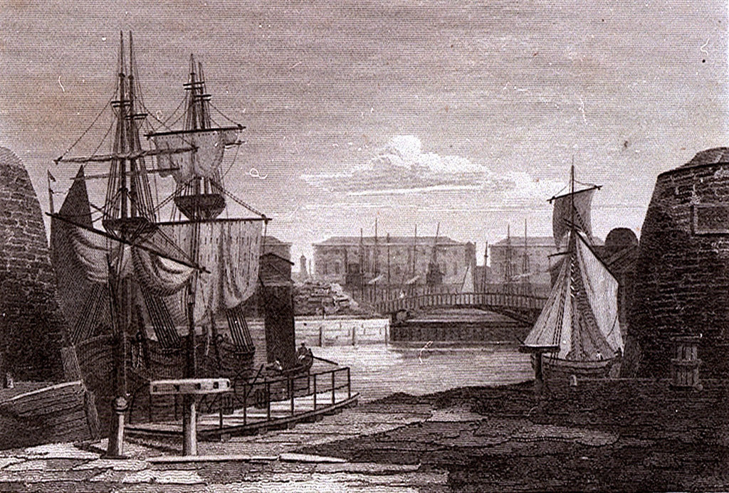 Detail of The Entrance to the London Docks by Catherine Nelson