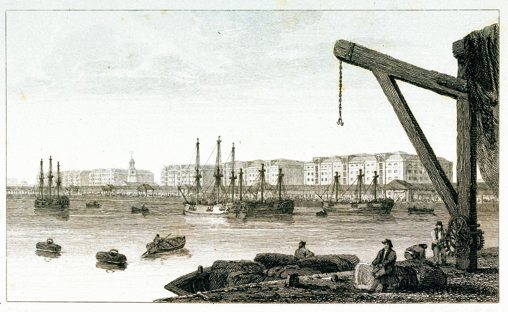 Detail of West India Docks by Vernor