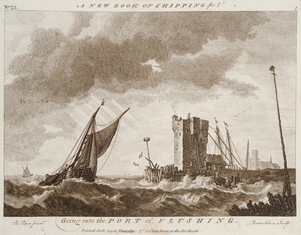 Detail of Going into the port of Flushing by B. Peters