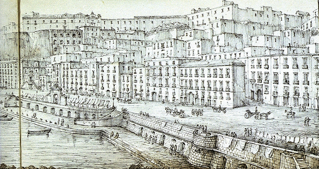 Detail of Panoramic view of Naples by Antonio Senape