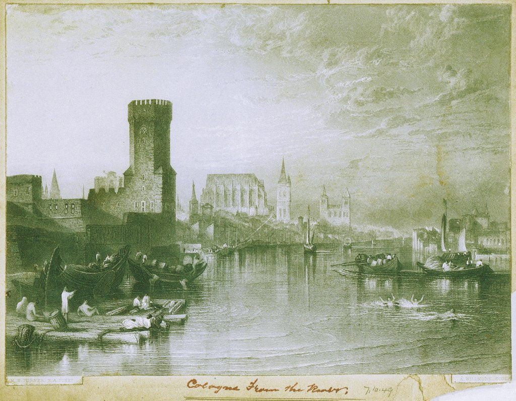 Detail of Cologne, Germany by Joseph Mallord William Turner