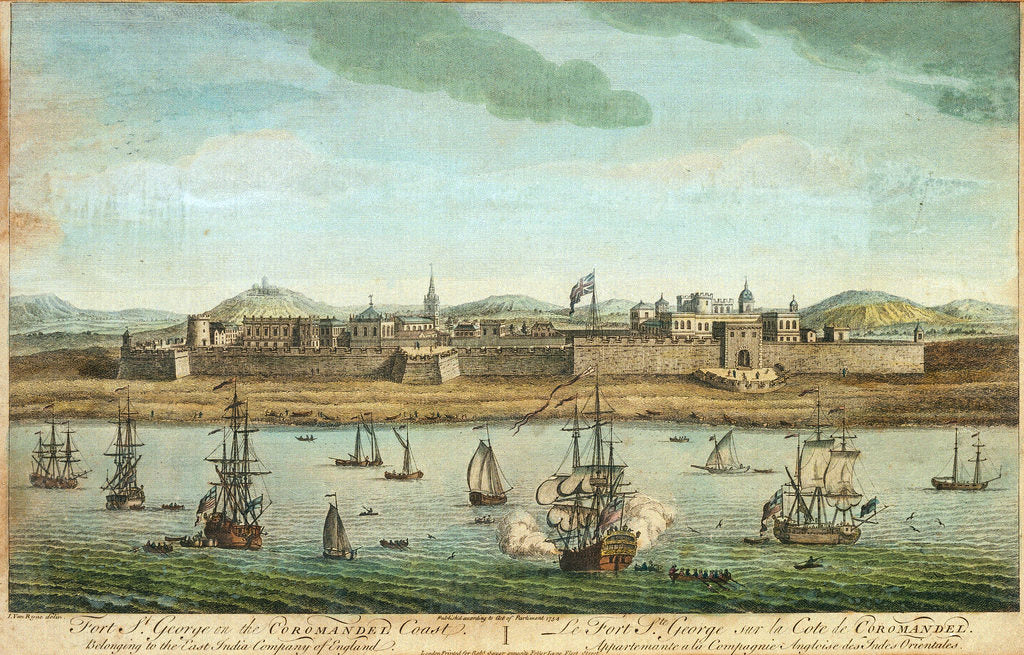 Detail of Fort St George on the Coromandel Coast by Jan van Ryne