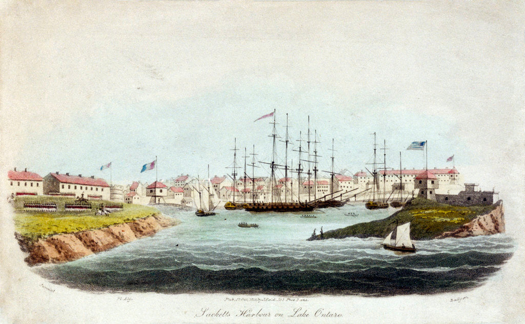 Detail of Sacketts Harbour on Lake Ontario by Juvenal