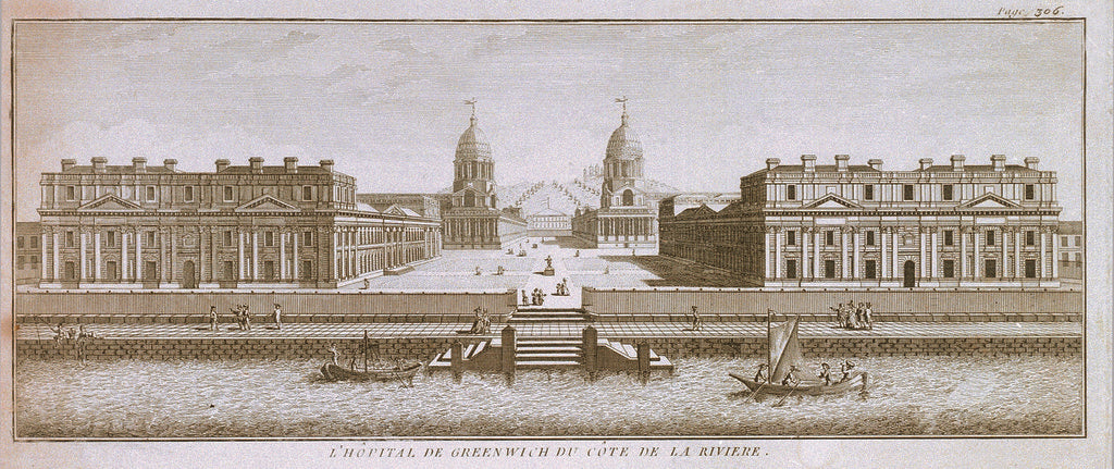 Detail of A view of Greenwich Hospital from the river by unknown
