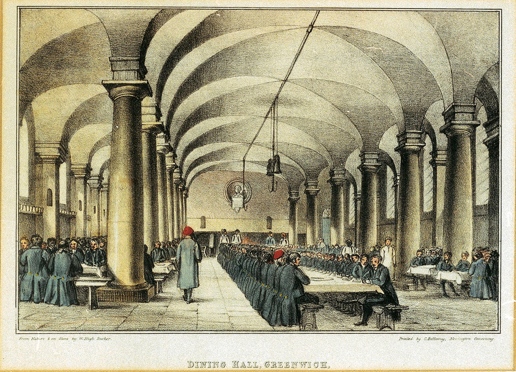 Detail of Dining Hall, Greenwich by W. Bligh Barker