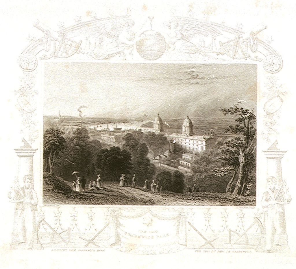 Detail of View from Greenwich Park by Henry Tombleson