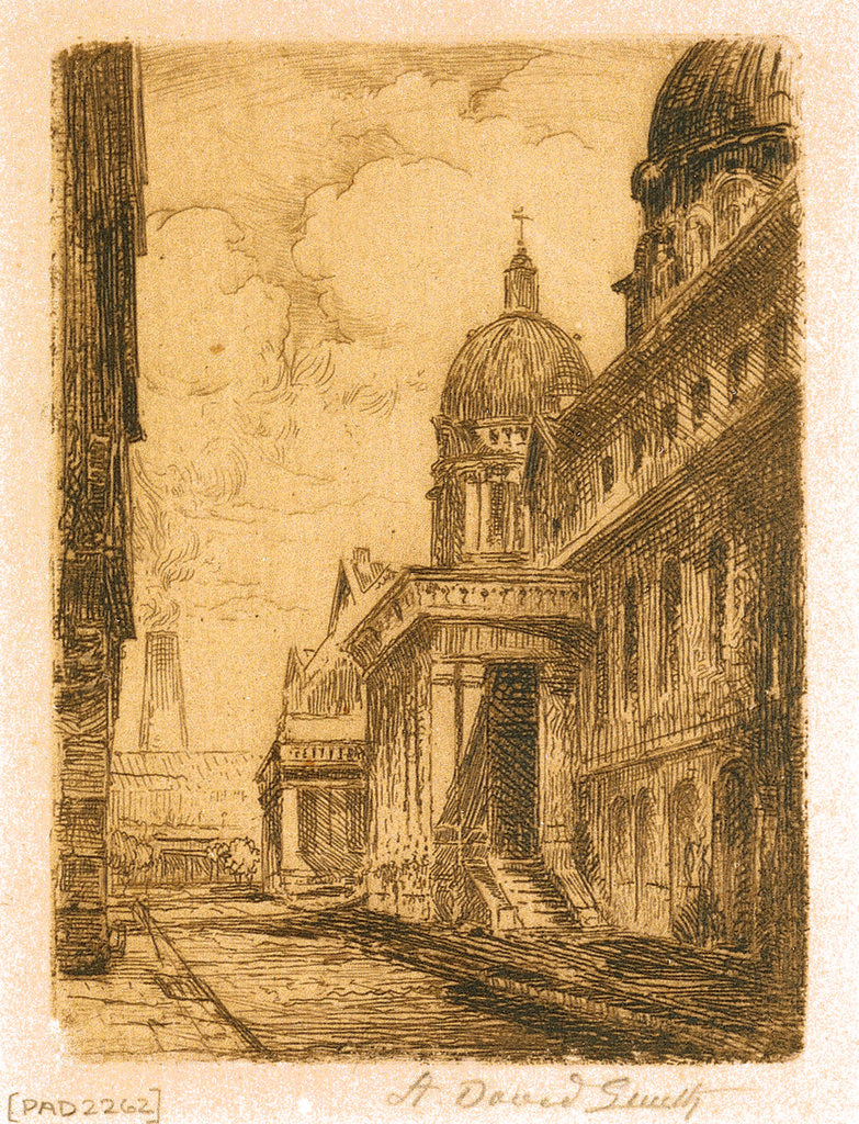 Detail of Greenwich Hospital from west, roadway between King William block & King Charles block by David A. Smith