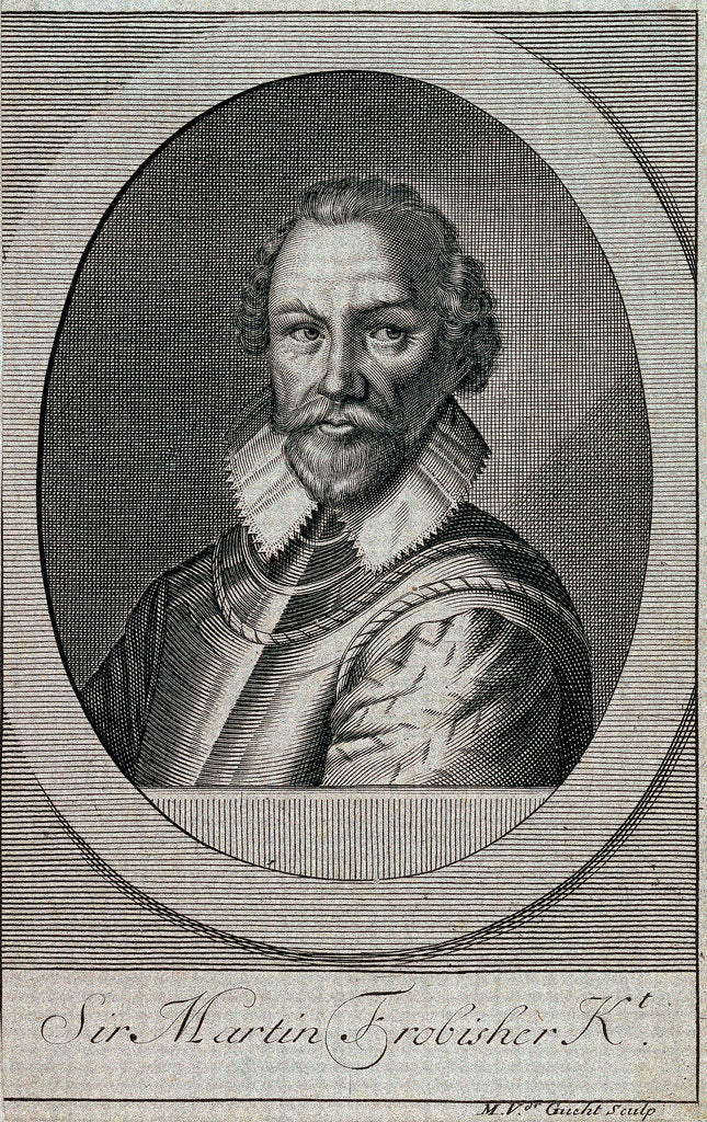 Detail of Sir Martin Frobisher (1535-1594) by M. van der Gucht