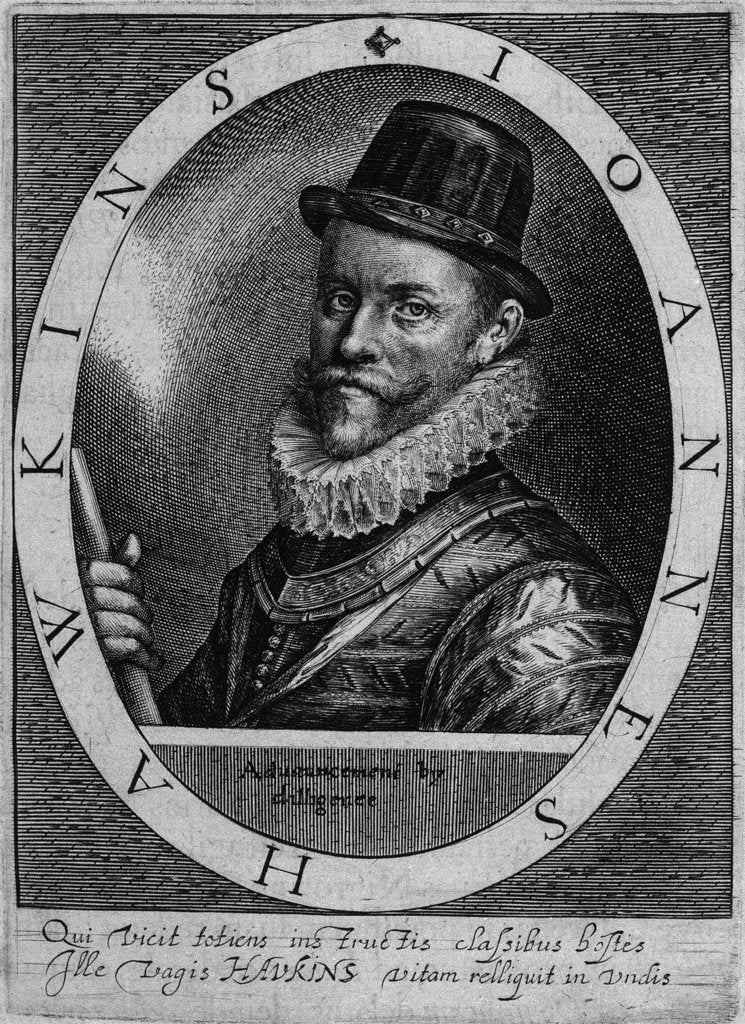 Detail of Admiral Sir John Hawkins (1532-1595) by Willem van de Pass(e)