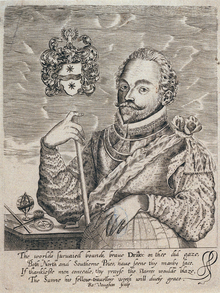 Detail of Sir Francis Drake (1540-1596) by Ro Vaughan