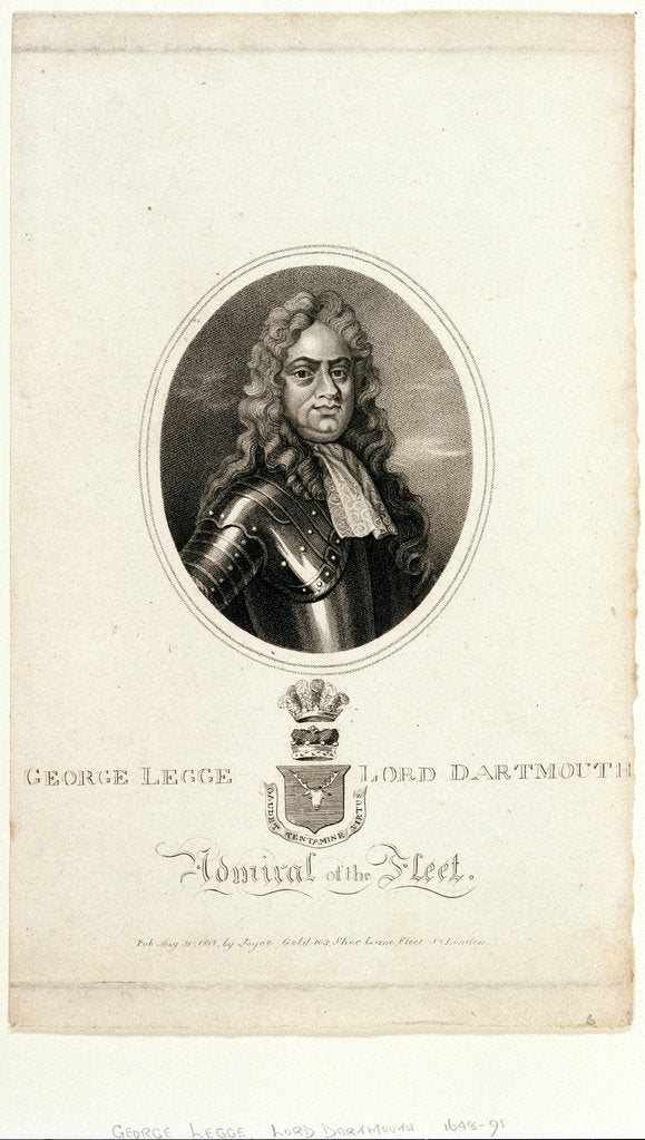 Detail of George Legge Lord Dartmouth Admiral of the Fleet by Joyce Gold
