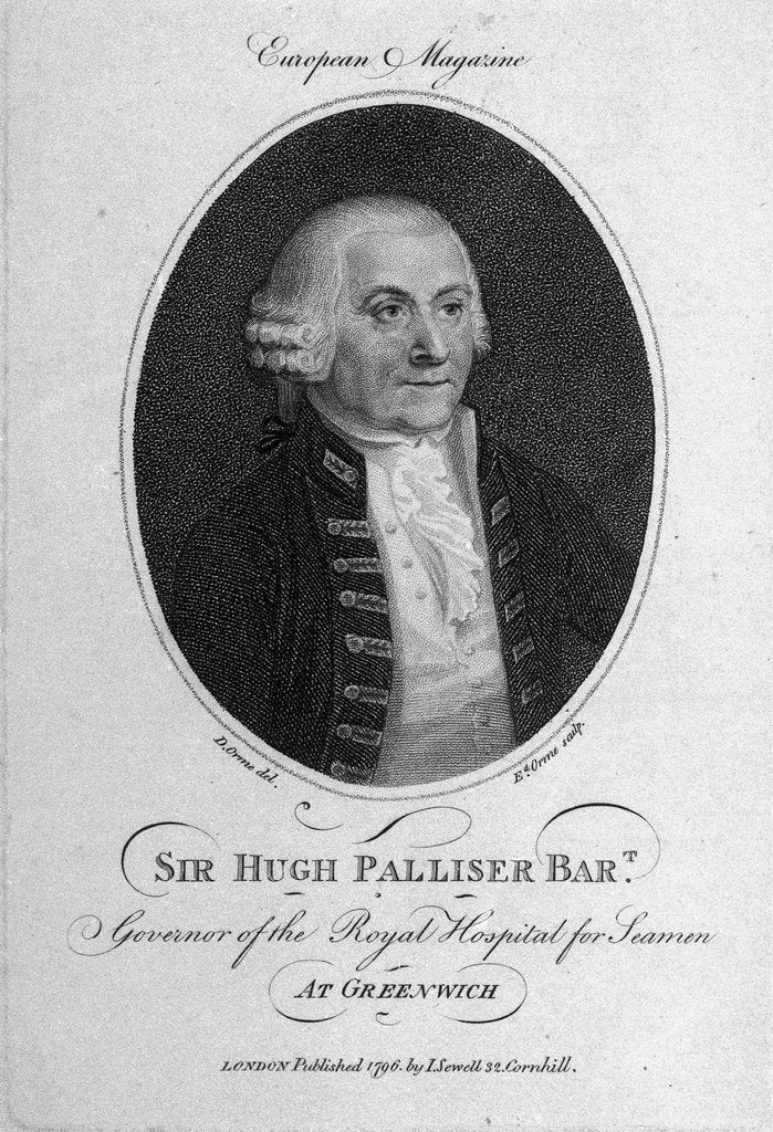 Detail of 'Sir Hugh Palliser Bart. Governor of the Royal Hospital for Seamen at Greenwich' (1723-1796) by Daniel Orme