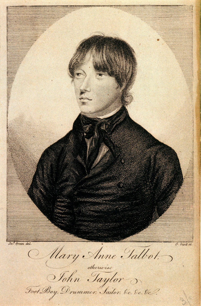 Detail of Mary Anne Talbot otherwise John Taylor Foot Boy Drummer, Sailor, &c. &c. &c by James Green