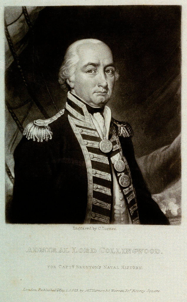 Detail of Admiral Lord Collingwood by Charles Turner