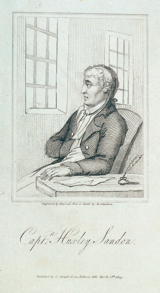 Detail of Captain Huxley Sandon by Thomas Rowlandson