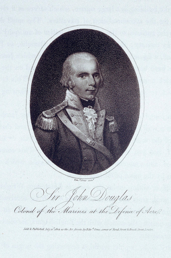 Detail of Sir John Douglas, Colonel of the Marines at the Defence of Acre by Edward Orme