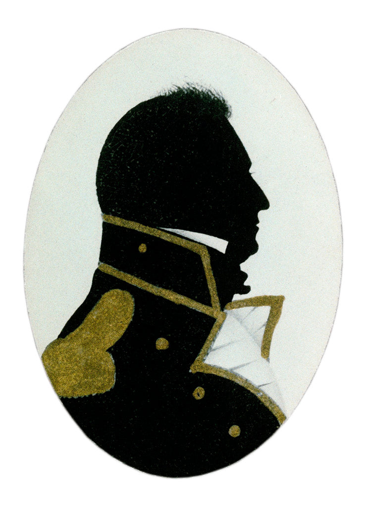 Detail of Captain la Penotiere [Lapenotiere] HMS 'Pickle' Silhouette by unknown