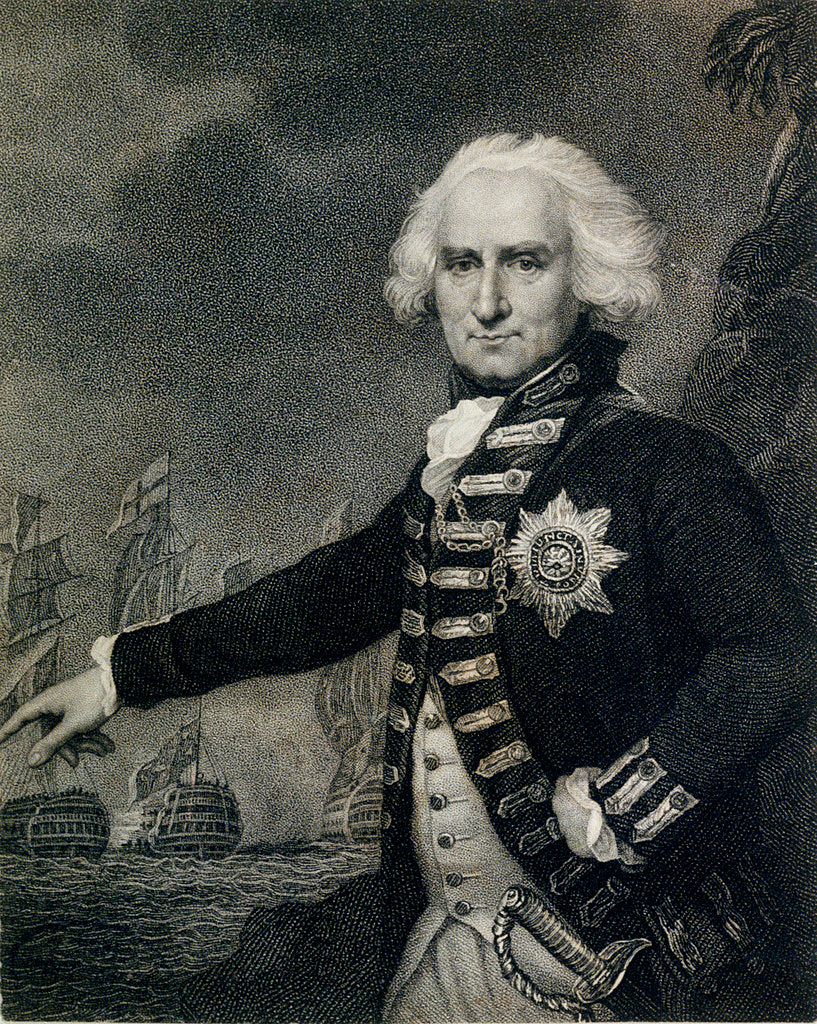 Detail of Alexander Hood, Lord Bridport (1727-1814) by Lemuel Francis Abbott