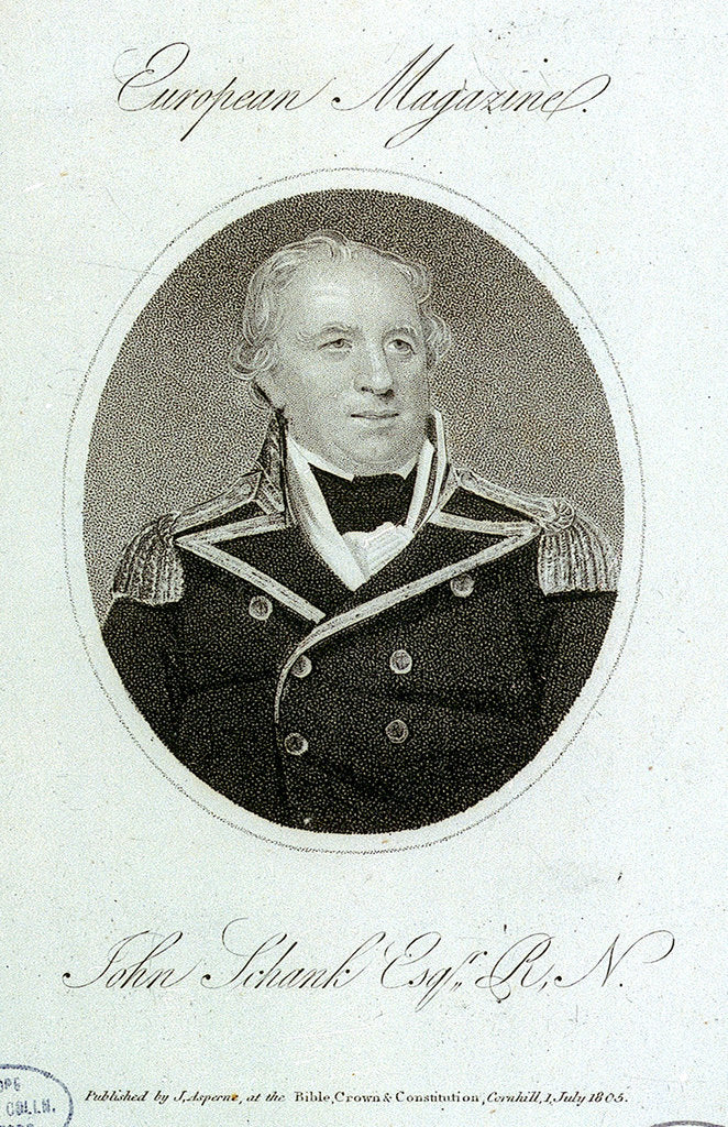 Detail of John Schank Esqr, RN by J. Asperne