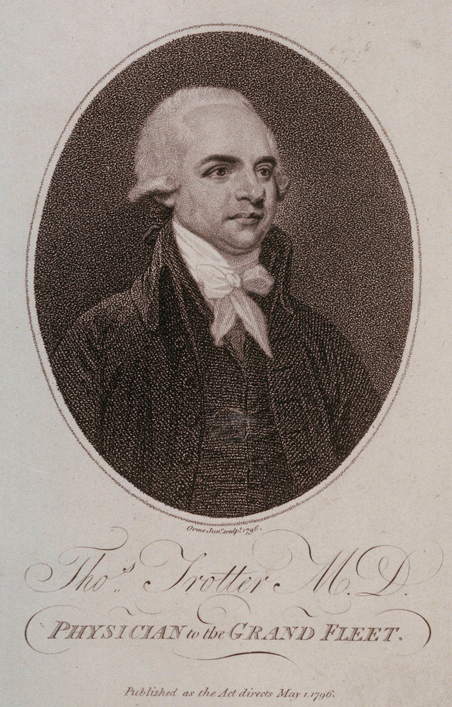 Detail of Thomas Trotter M.D., Physician to the Grand Fleet by Daniel Orme