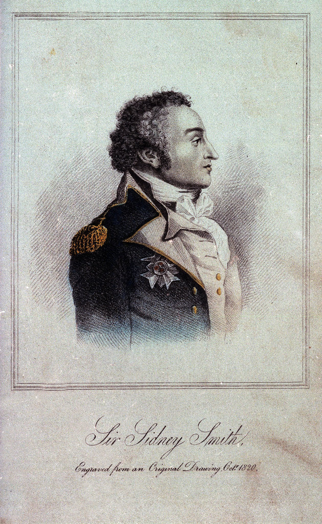 Detail of Sir Sidney Smith by Philippe Auguste Hennequin