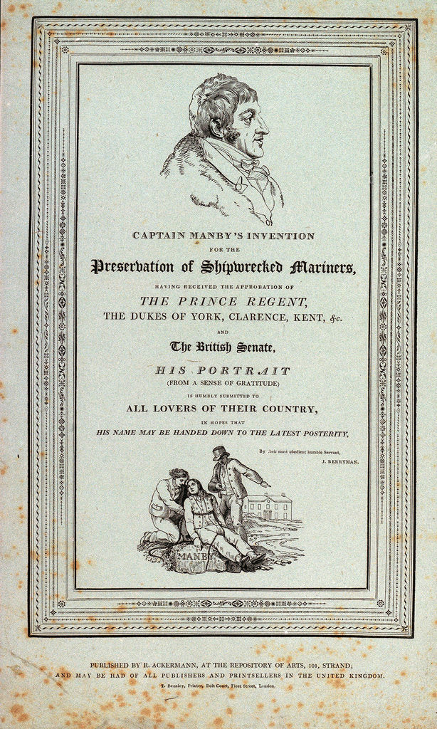 Detail of Captain Manby's Invention for the Preservation of Shipwrecked Mariners by J. Berryman