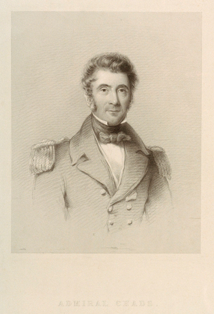 Detail of Admiral Sir Henry Ducie Chads (1788-1868) by unknown