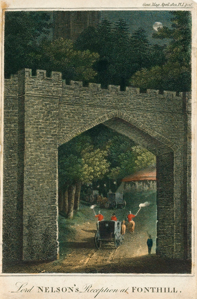 Detail of Lord Nelson's reception at Fonthill by unknown