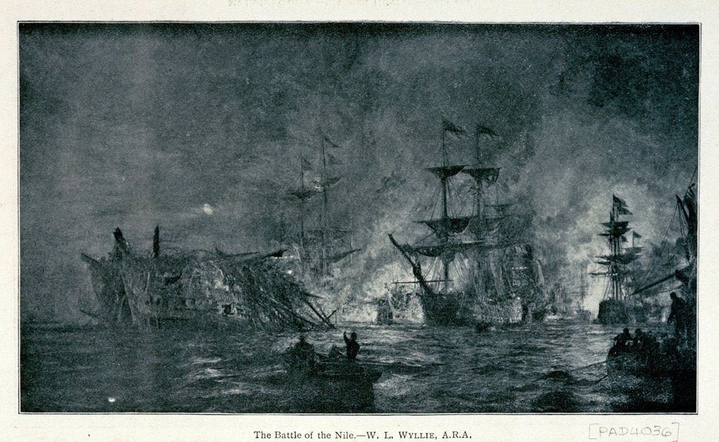 Detail of Battle of the Nile by William Lionel Wyllie