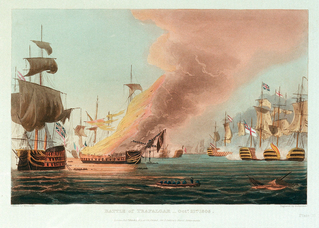 Detail of Battle of Trafalgar, 21 October 1805 by Thomas Whitcombe