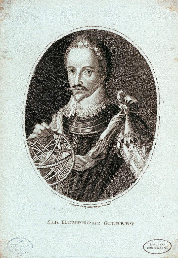 Detail of Sir Humphrey Gilbert by Edward Harding