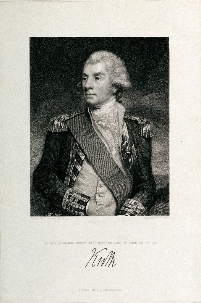 Detail of Rt Honble George Keith Elphinstone, Admiral Lord Keith, K.B. Keith by John Hoppner