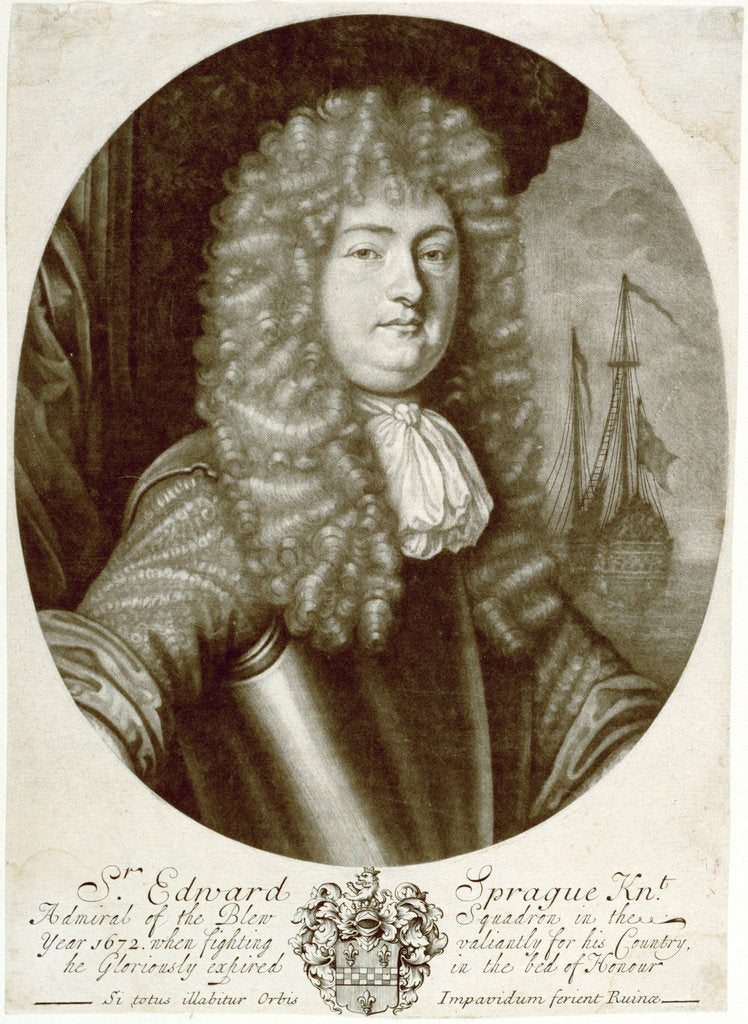 Detail of Sir Edward Spragge by unknown