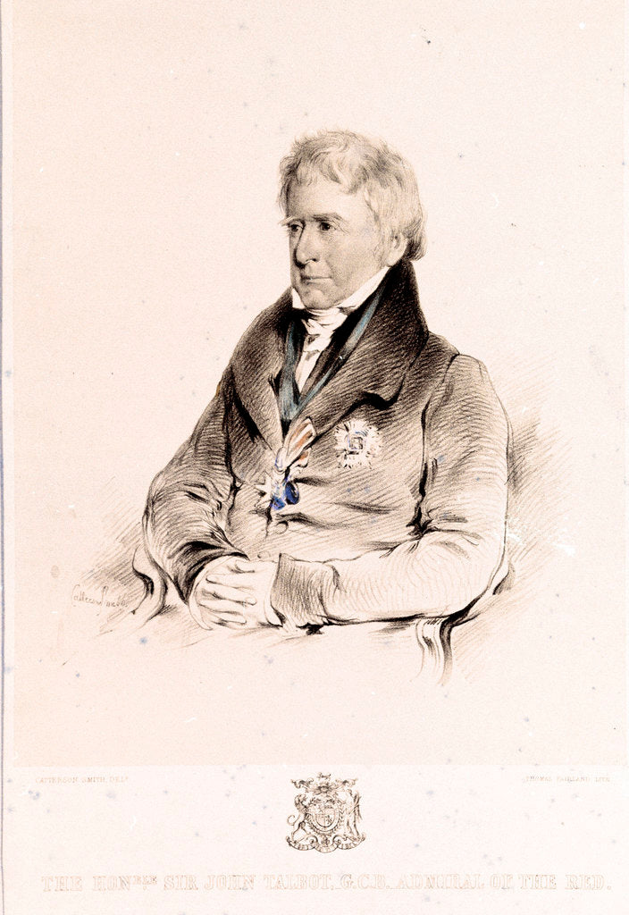 Detail of The Honble Sir John Talbot - GCB- Admiral of the Red by Catterson Smith