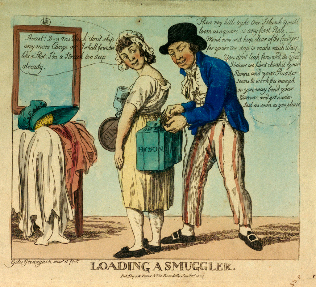 Detail of Loading a Smuggler by Giles Grinagain