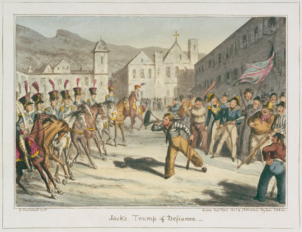 Detail of Jack's Trump of Defiance by George Cruikshank