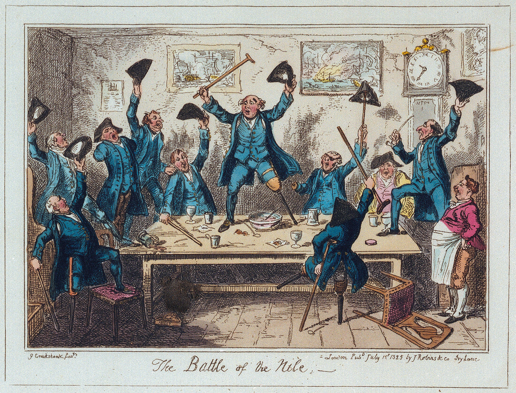 Detail of The Battle of the Nile by George Cruikshank
